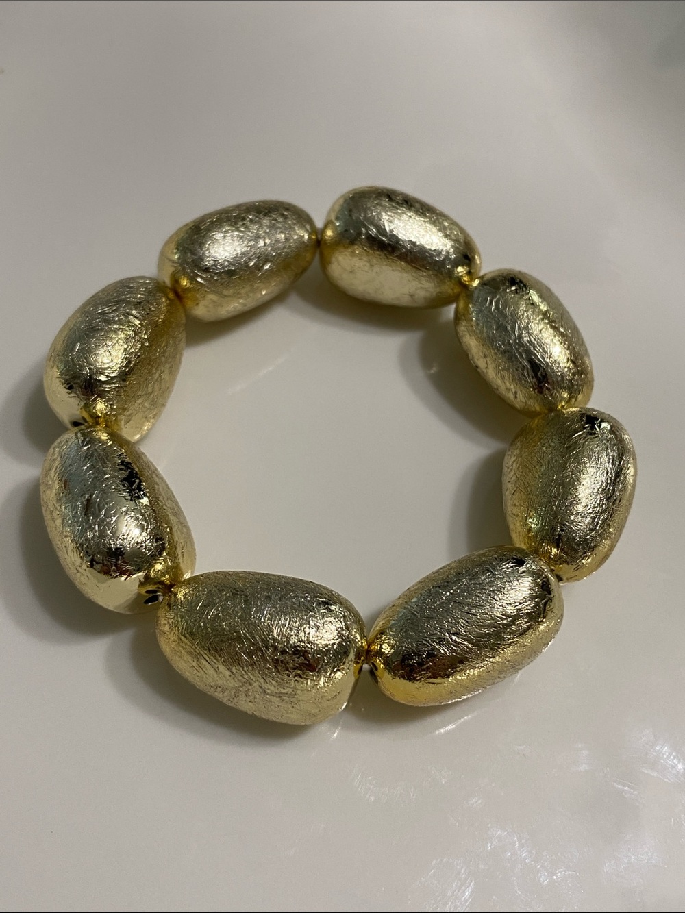 Boutique Gold Beaded Stretch Bracelet